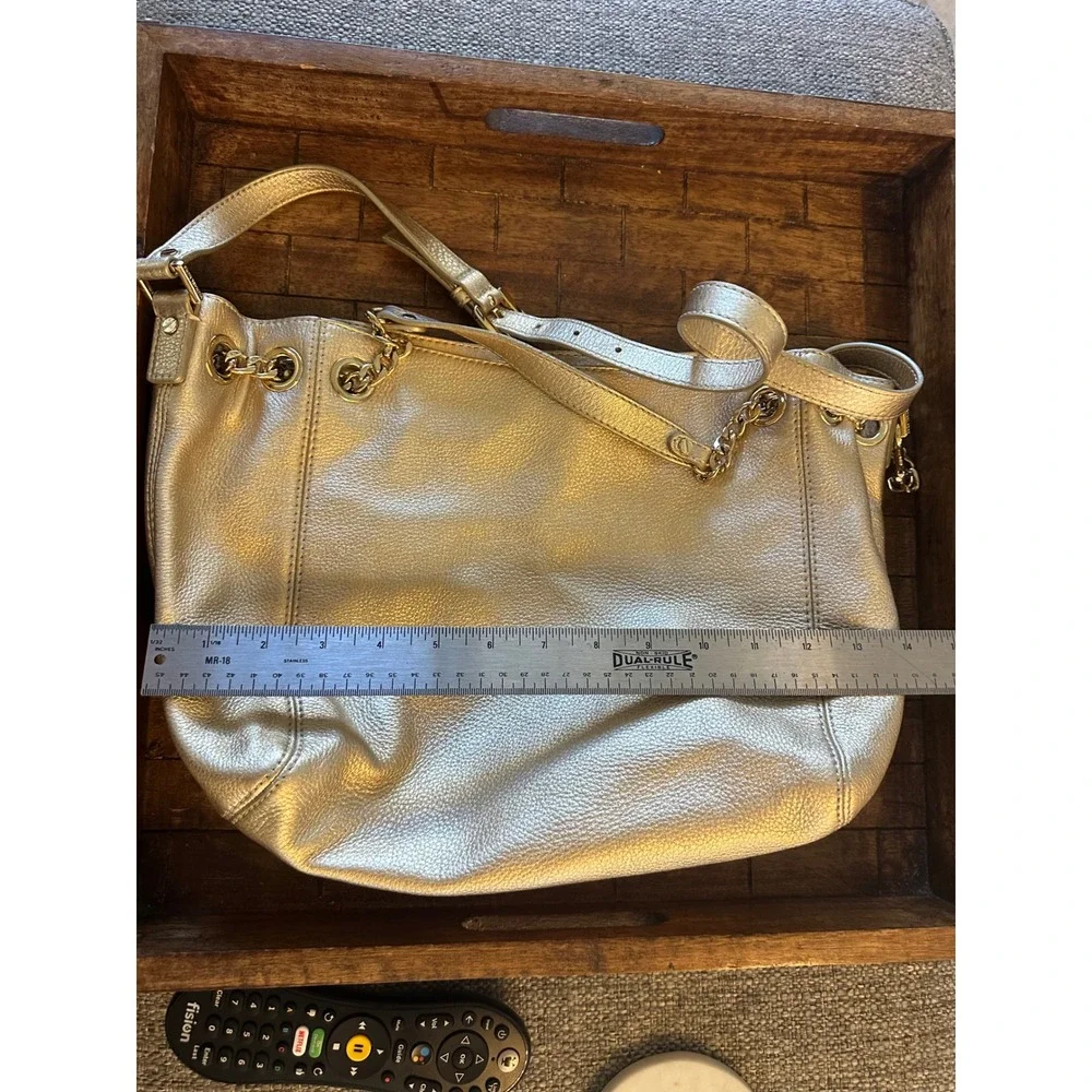 Michael Kors Jet Set Leather Hobo Shoulder Bag Purse MK Charm Chain NWOT‎